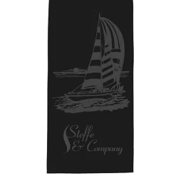 Tone on Tone Stock Art Towel - Sailboat
