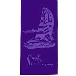 Tone on Tone Stock Art Towel - Sailboat