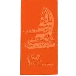 Tone on Tone Stock Art Towel - Sailboat