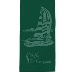 Tone on Tone Stock Art Towel - Sailboat