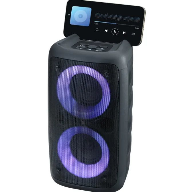 Tower Bluetooth Speaker with Phone Holder - Full Color