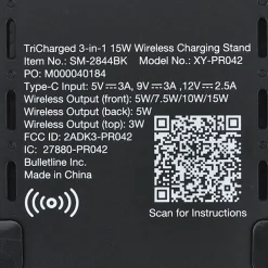 TriCharge 3-in-1 Wireless Charging Stand