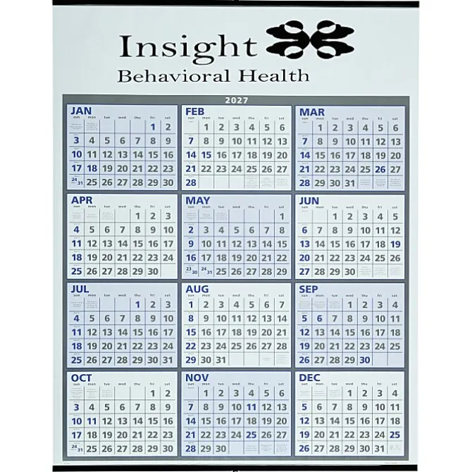 Two-Color Span-A-Year Wall Calendar
