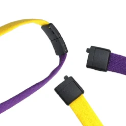 Two-Tone Cotton Lanyard - 5/8 inches - Plastic O-Ring
