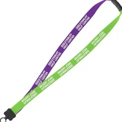 Two-Tone Cotton Lanyard - 7/8 inches - Plastic O-Ring