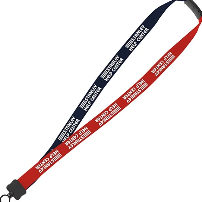 Two-Tone Cotton Lanyard - 7/8 inches - Plastic O-Ring