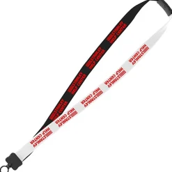 Two-Tone Cotton Lanyard - 7/8 inches - Plastic O-Ring
