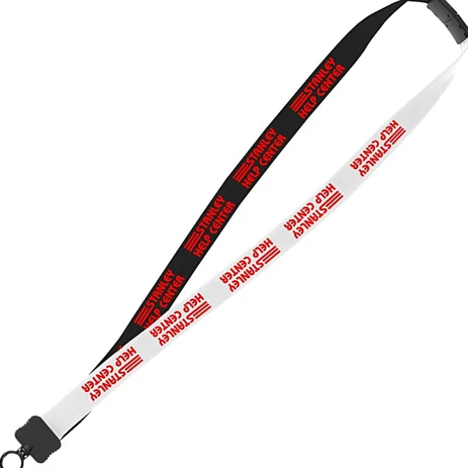 Two-Tone Cotton Lanyard - 7/8 inches - Plastic O-Ring