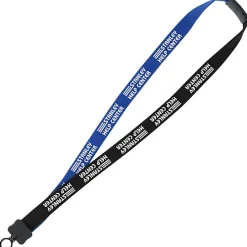 Two-Tone Cotton Lanyard - 7/8 inches - Plastic O-Ring
