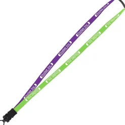 Two-Tone Cotton Lanyard - 5/8 inches - Snap Buckle Release