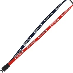 Two-Tone Cotton Lanyard - 5/8 inches - Snap Buckle Release