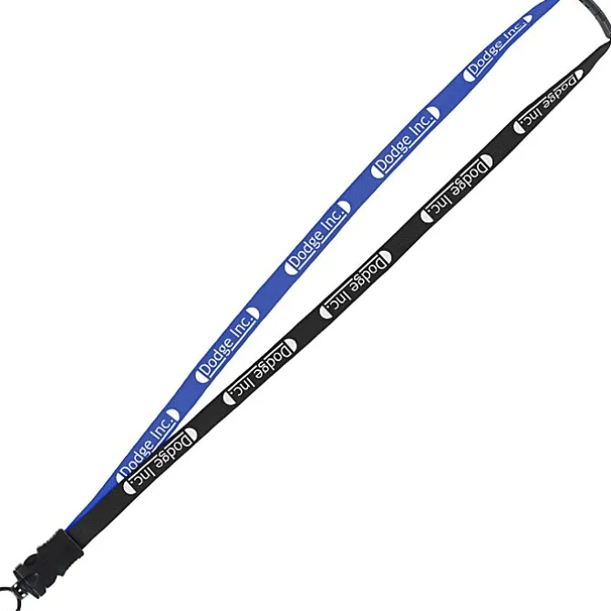 Two-Tone Cotton Lanyard - 5/8 inches - Snap Buckle Release