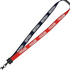 Two-Tone Cotton Lanyard - 7/8 inches - Metal Lobster Claw