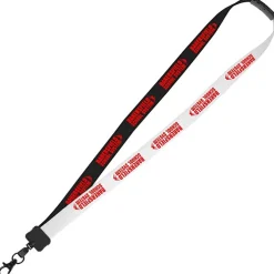 Two-Tone Cotton Lanyard - 7/8 inches - Metal Lobster Claw