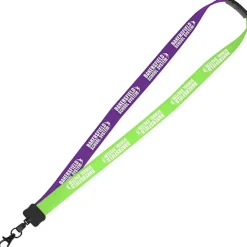 Two-Tone Cotton Lanyard - 7/8 inches - Metal Lobster Claw