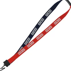 Two-Tone Cotton Lanyard - 7/8 inches - Plastic Bulldog Clip