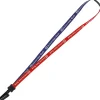 Two-Tone Cotton Lanyard - 5/8 inches - Plastic Bulldog Clip - 24 hr