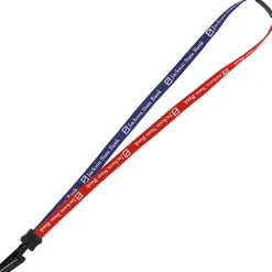 Two-Tone Cotton Lanyard - 5/8 inches - Plastic Bulldog Clip - 24 hr