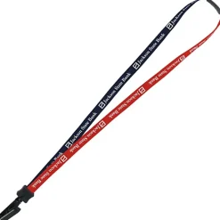 Two-Tone Cotton Lanyard - 5/8 inches - Plastic Bulldog Clip - 24 hr