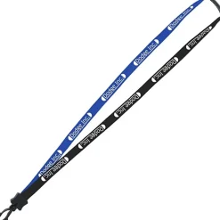 Two-Tone Cotton Lanyard - 5/8 inches - Plastic Swivel Snap Hook