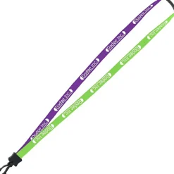 Two-Tone Cotton Lanyard - 5/8 inches - Plastic Swivel Snap Hook