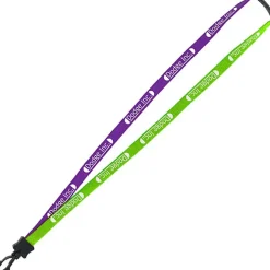 Two-Tone Cotton Lanyard - 5/8 inches - Plastic Swivel Snap Hook