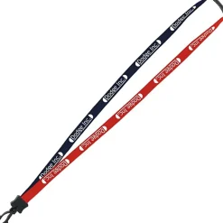 Two-Tone Cotton Lanyard - 5/8 inches - Plastic Swivel Snap Hook