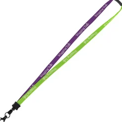 Two-Tone Cotton Lanyard - 5/8 inches - Metal Lobster Claw