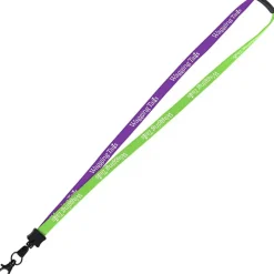 Two-Tone Cotton Lanyard - 5/8 inches - Metal Lobster Claw