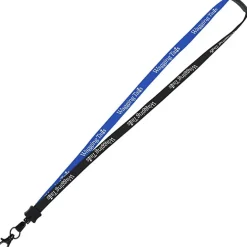Two-Tone Cotton Lanyard - 5/8 inches - Metal Lobster Claw