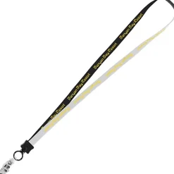 Two-Tone Cotton Lanyard - 5/8 inches - Snap with Metal Bulldog Clip