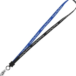 Two-Tone Cotton Lanyard - 5/8 inches - Snap with Metal Bulldog Clip