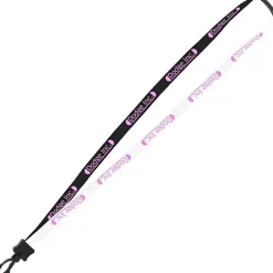 Two-Tone Cotton Lanyard - 5/8 inches - Plastic Swivel Snap Hook - 24 hr