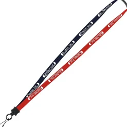 Two-Tone Cotton Lanyard - 5/8 inches - Metal Swivel Snap Hook - 24 hr