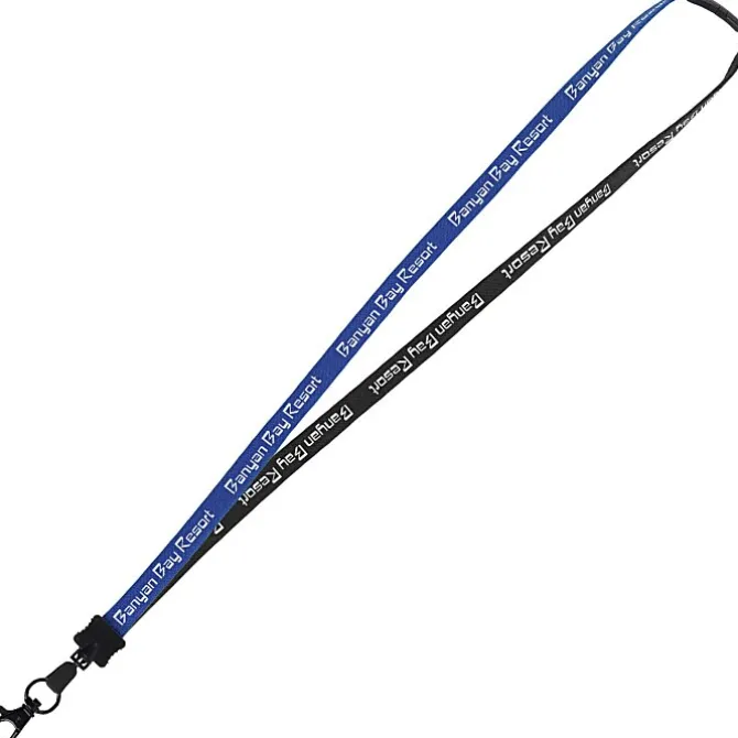 Two-Tone Cotton Lanyard - 5/8 inches - Metal Lobster Claw - 24 hr