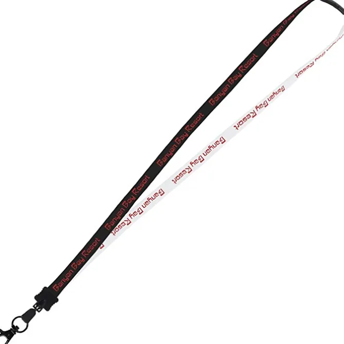 Two-Tone Cotton Lanyard - 5/8 inches - Metal Lobster Claw - 24 hr
