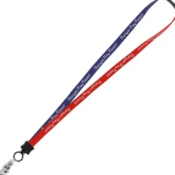 Two-Tone Cotton Lanyard - 5/8 inches - Snap with Metal Bulldog Clip - 24 hr