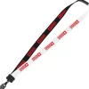 Two-Tone Cotton Lanyard - 7/8 inches - Large Metal Bulldog Clip