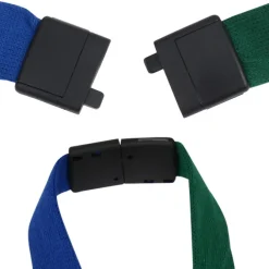 Two-Tone Cotton Lanyard - 7/8 inches - Large Metal Bulldog Clip