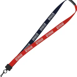 Two-Tone Cotton Lanyard - 7/8 inches - Metal Swivel Snap Hook
