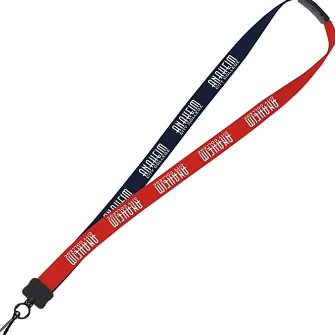 Two-Tone Cotton Lanyard - 7/8 inches - Metal Swivel Snap Hook