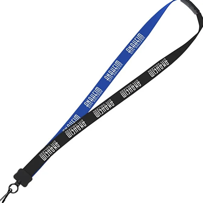 Two-Tone Cotton Lanyard - 7/8 inches - Metal Swivel Snap Hook