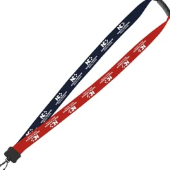 Two-Tone Cotton Lanyard - 7/8 inches - Plastic Swivel Snap Hook