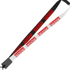 Two-Tone Cotton Lanyard - 7/8 inches - Snap Buckle Release
