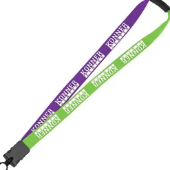 Two-Tone Cotton Lanyard - 7/8 inches - Snap Buckle Release