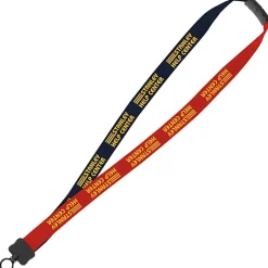 Two-Tone Cotton Lanyard - 7/8 inches - Plastic O-Ring - 24 hr
