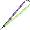 Two-Tone Cotton Lanyard - 7/8 inches - Metal Lobster Claw - 24 hr
