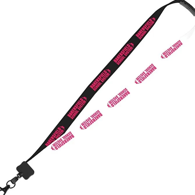 Two-Tone Cotton Lanyard - 7/8 inches - Metal Lobster Claw - 24 hr