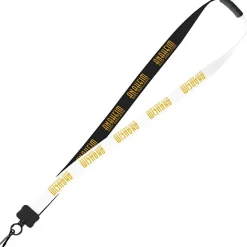 Two-Tone Cotton Lanyard - 7/8 inches - Metal Swivel Snap Hook - 24 hr