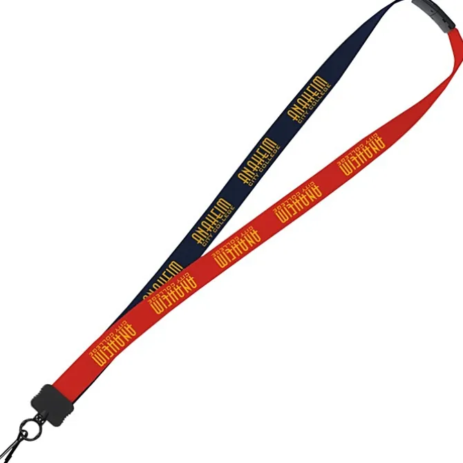 Two-Tone Cotton Lanyard - 7/8 inches - Metal Swivel Snap Hook - 24 hr